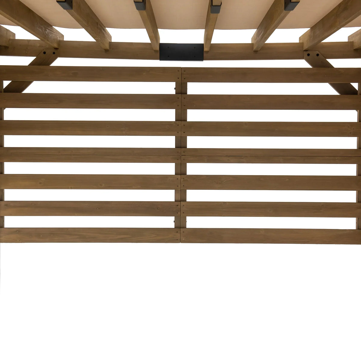 2026 NewSunjoy Cedar Pergola 10 x 11 ft. Wooden Hot Tub Pergola with Adjustable Canopy and Privacy Screen