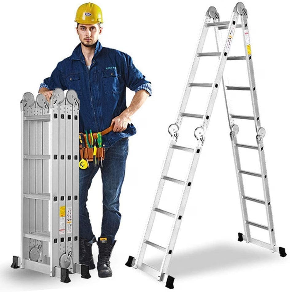 2026 TREPPE Escalera Articulada Plegable Multifunción Aluminio 4x4 Escalones
