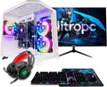 2026 NitroPC - Pack Avanzado | PC Gaming Completo (AMD Ryzen 5 3400G 4/8, RX Vega 11, RAM 16GB, 480 GB SSD, Windows 11 Pro| WiFi, Monitor 24", Teclado, ratón, Auriculares) Ordenador sobremesa (Blanco)