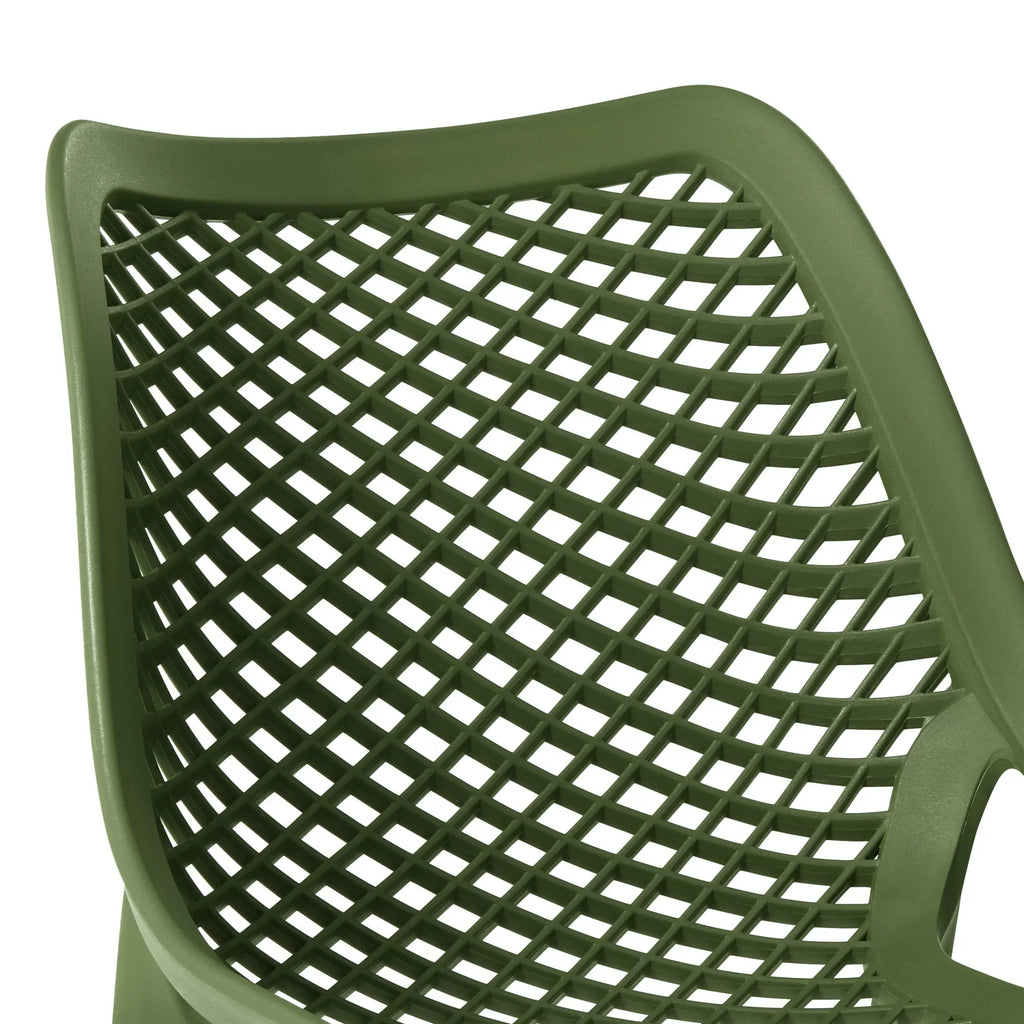 2026 NewWestinTrends Playa 3-Piece Outdoor Resin Patio Bistro Set with Stackable Patio Dining Side Chairs, Olive Green