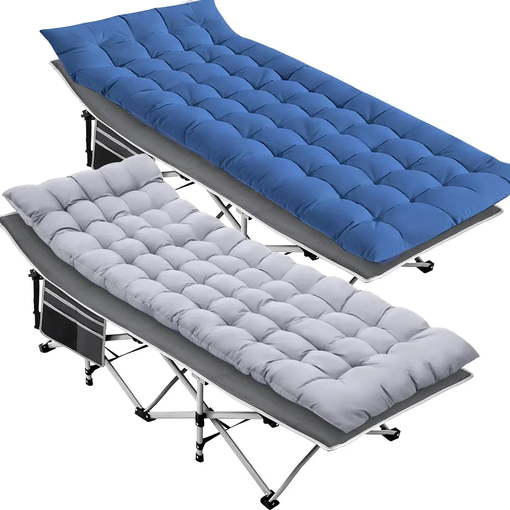2026 NewSUGIFT 2 Pack Portable Folding Beds for Adults, Heavy Duty Outdoor Bed with Carry Bag