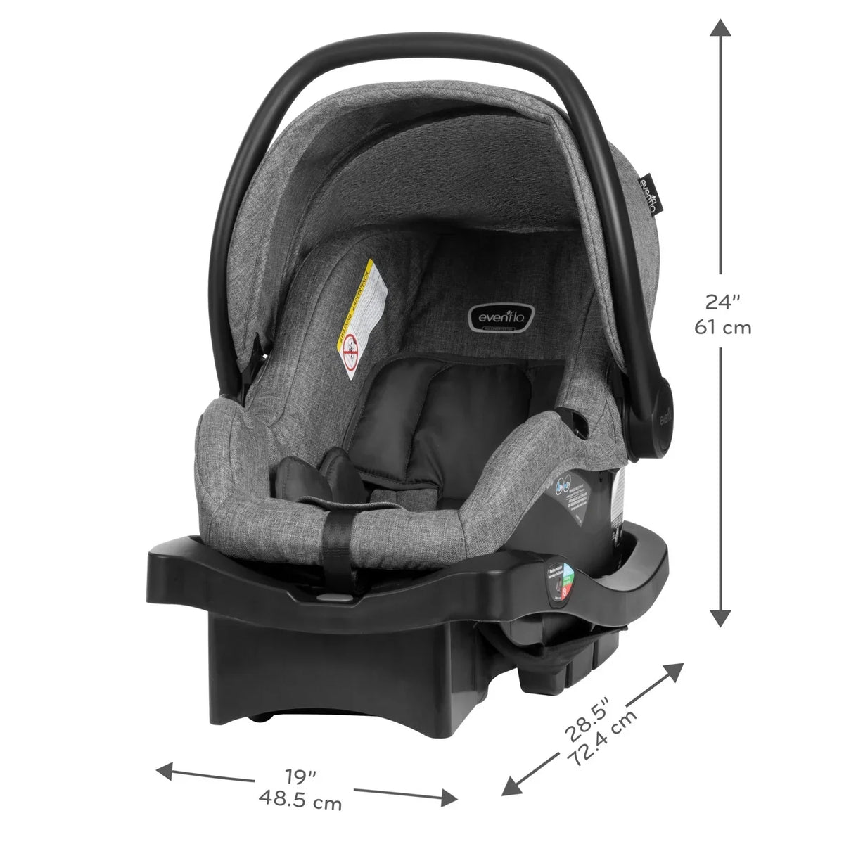 2026 NewEvenflo Omni Plus Modular Travel System with LiteMax Sport Infant Car Seat, Mylar Gray, Unisex