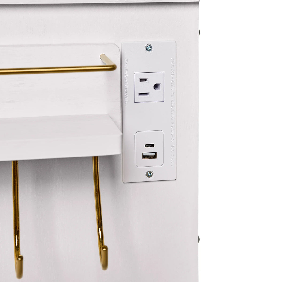 2026 NewBetter Homes & Gardens Lillian Vanity Desk with LED Lighted Mirror, White Finish