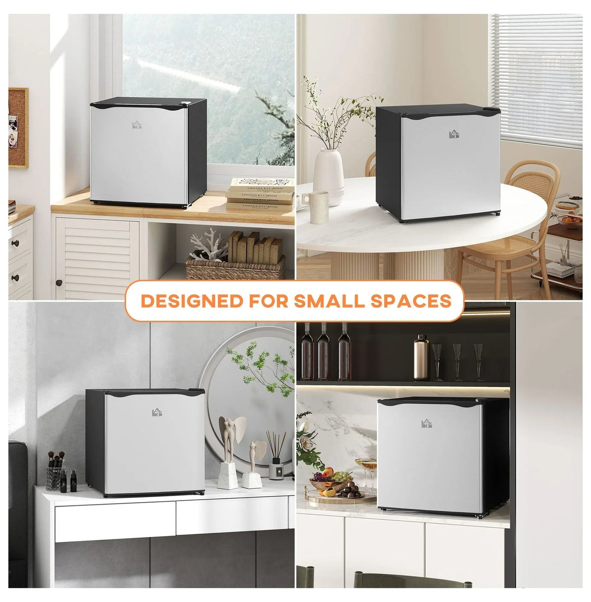 2026 NewMini Upright Freezer 1.1 Cu.Ft - Compact Silver Freezer, Removable Shelves, Low Noise, Adjustable Temperature - Ideal for Apartments, Dorms, Offices