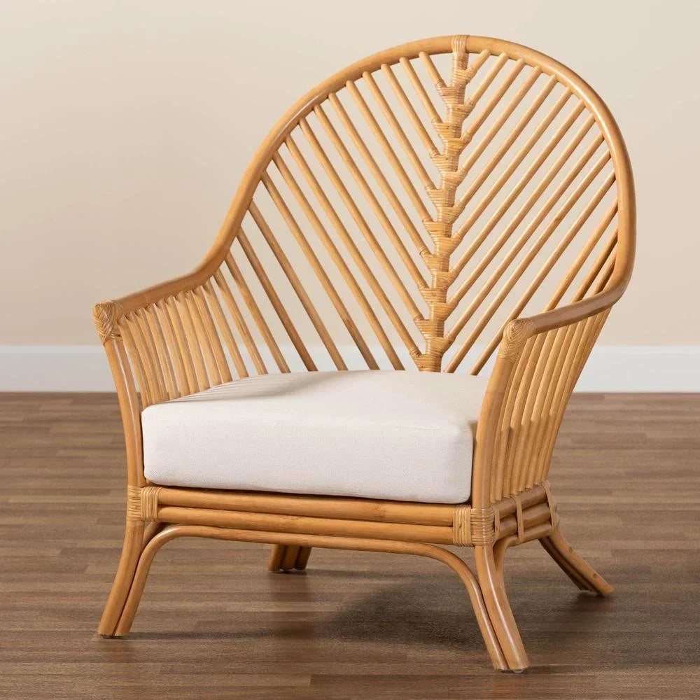 2026 Newbali & pari Lisabon Bohemian Light Honey Rattan Arm Chair