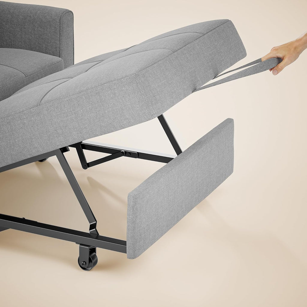 2026 Gizoon Sofá cama 3 en 1 convertible, silla cama individual extraíble con respaldo ajustable, espaciosos sofás multifuncionales para sala de estar, dormitorio, apartamento