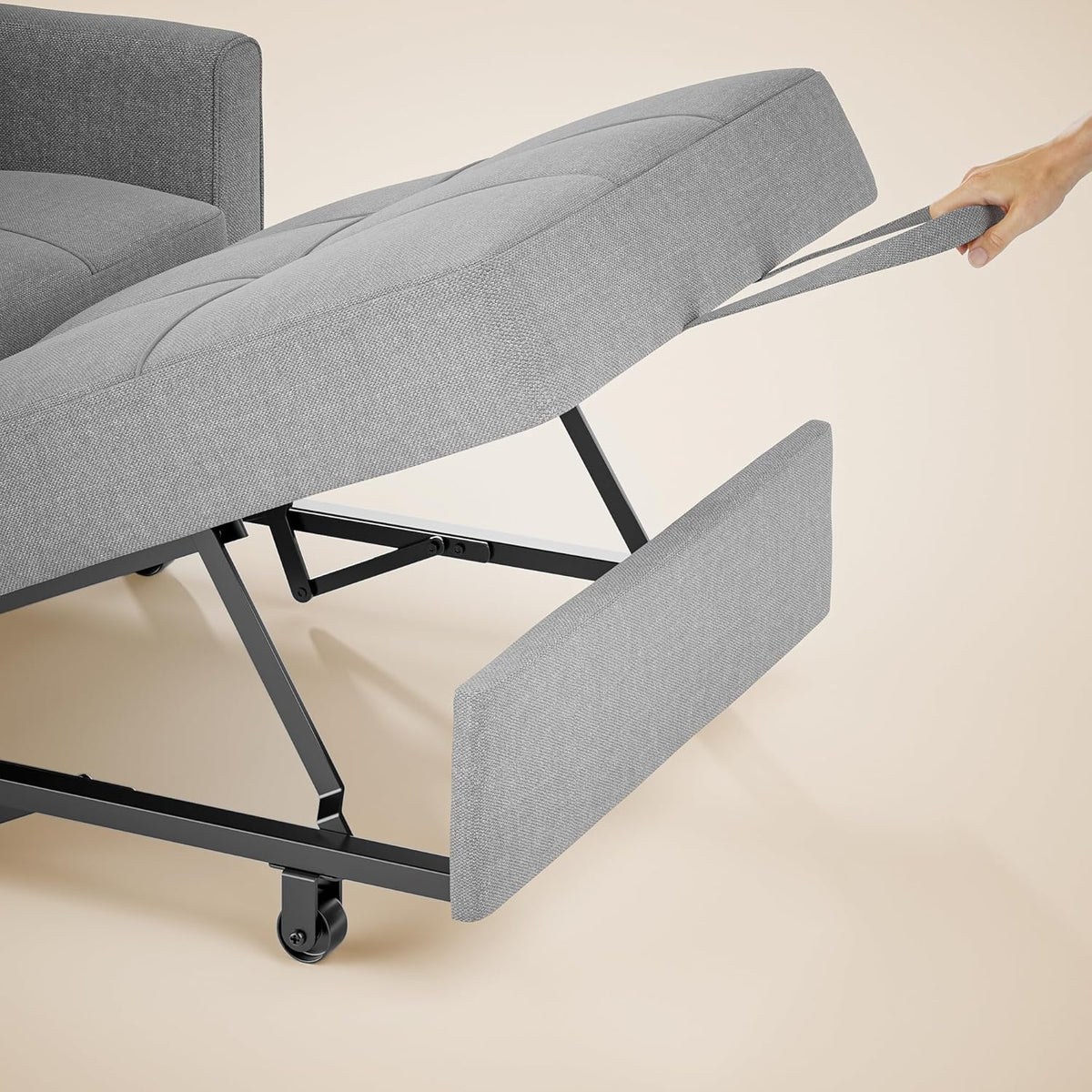 2026 Gizoon Sofá cama 3 en 1 convertible, silla cama individual extraíble con respaldo ajustable, espaciosos sofás multifuncionales para sala de estar, dormitorio, apartamento