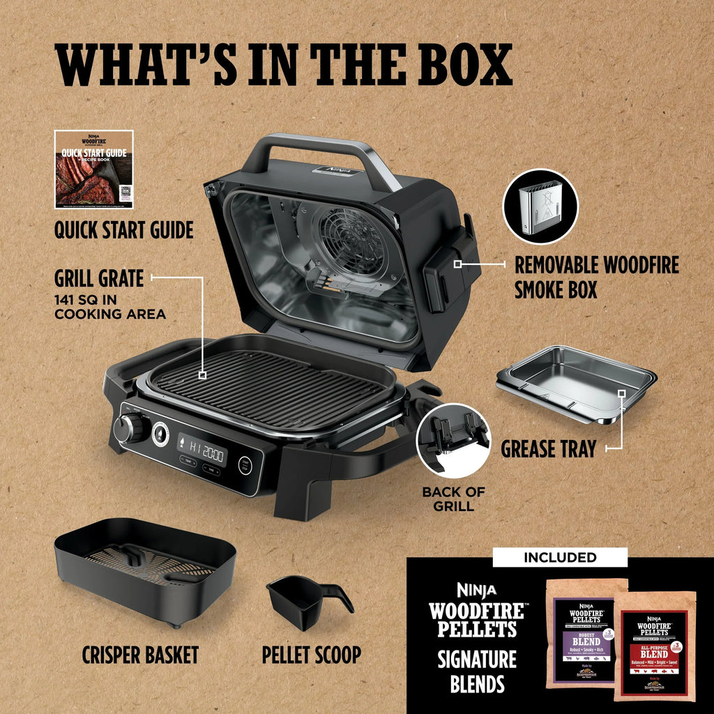 2026 NewWoodfire Outdoor Grill & Smoker, 3-in-1 Master Grill, BBQ Smoker, & Outdoor Air Fryer with Woodfire Technology, OG700