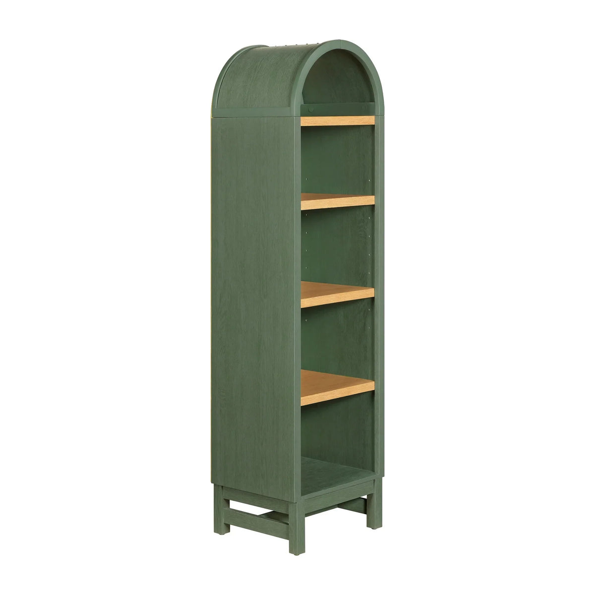 2026 NewBetter Homes & Gardens Juliet Narrow Arch Bookcase, Rich Black and Light Honey