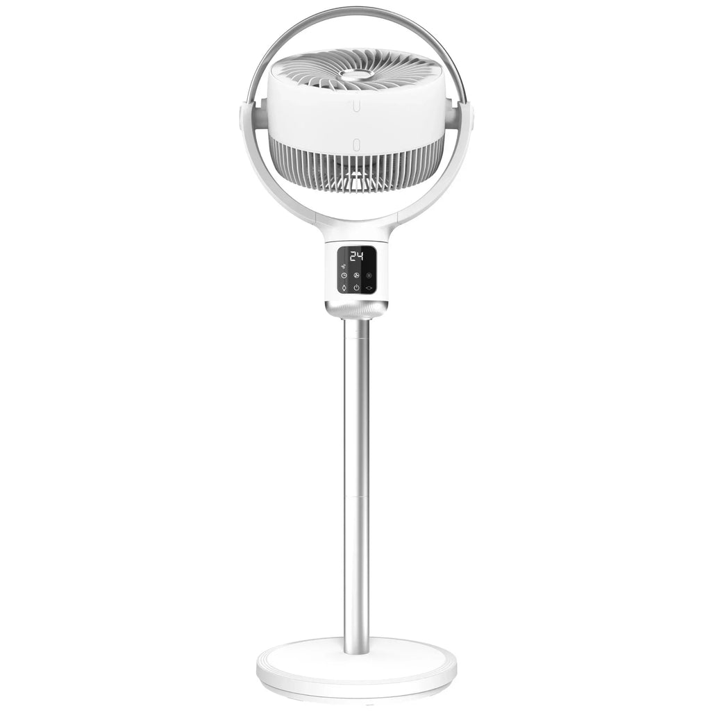 2026 NewLasko Whirlwind 7" 24-Speed Orbital Motion 25ft/s Airflow Remote Control Pedestal Fan, APDC301