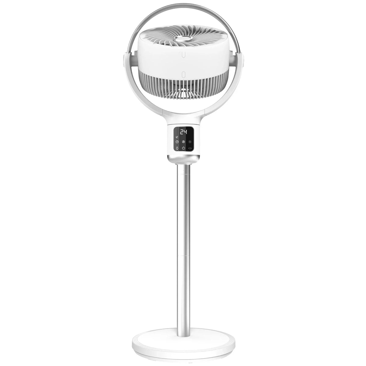 2026 NewLasko Whirlwind 7" 24-Speed Orbital Motion 25ft/s Airflow Remote Control Pedestal Fan, APDC301