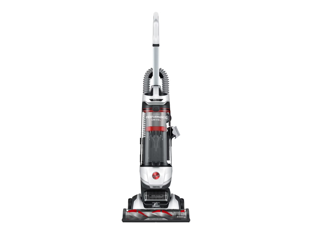2026 NewHoover Bagless Upright Vacuum, High Performance, Pet Friendly, Swivel Design, with Dusting Brush, Extension Wand, HEPA Filter, Crevice & Upholstery Tool, 110 V Red/Grey