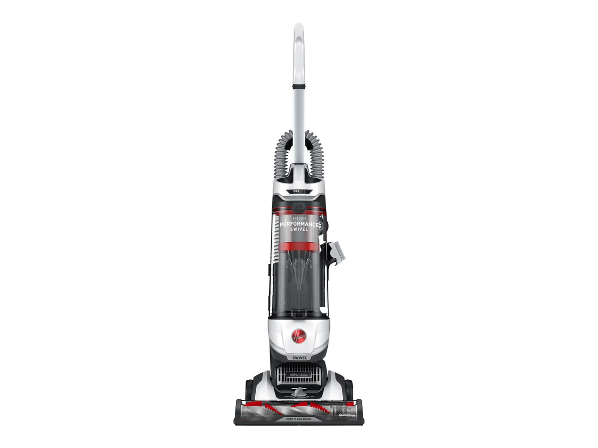 2026 NewHoover Bagless Upright Vacuum, High Performance, Pet Friendly, Swivel Design, with Dusting Brush, Extension Wand, HEPA Filter, Crevice & Upholstery Tool, 110 V Red/Grey