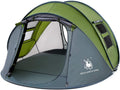 2026 New4 Person Easy Pop Up Tent,9.5" X6.6" X52'',Waterproof, Automatic Setup,2 Doors-Instant Family Tents for Camping, Hiking & Traveling