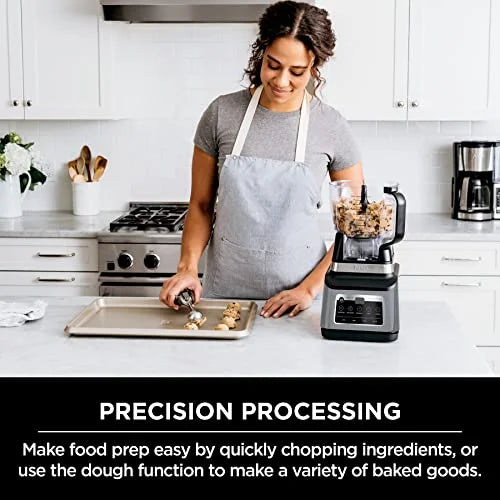 2026 NewNinja BN801 Professional Plus Kitchen System, 1400 WP, 5 Functions for Smoothies, Chopping, Dough & More with Auto IQ, 72-oz.* Blender Pitcher, 64-oz. Processor Bowl, (2) 24-oz. To-Go Cups, Grey