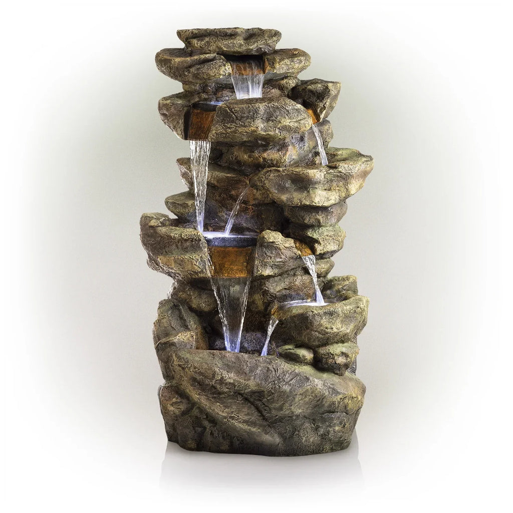 2026 NewAlpine Corporation 6-Tier Amazonian Water Fountain with LED Lights