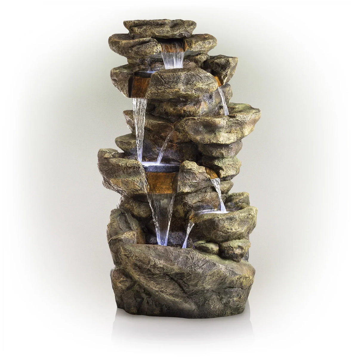 2026 NewAlpine Corporation 6-Tier Amazonian Water Fountain with LED Lights