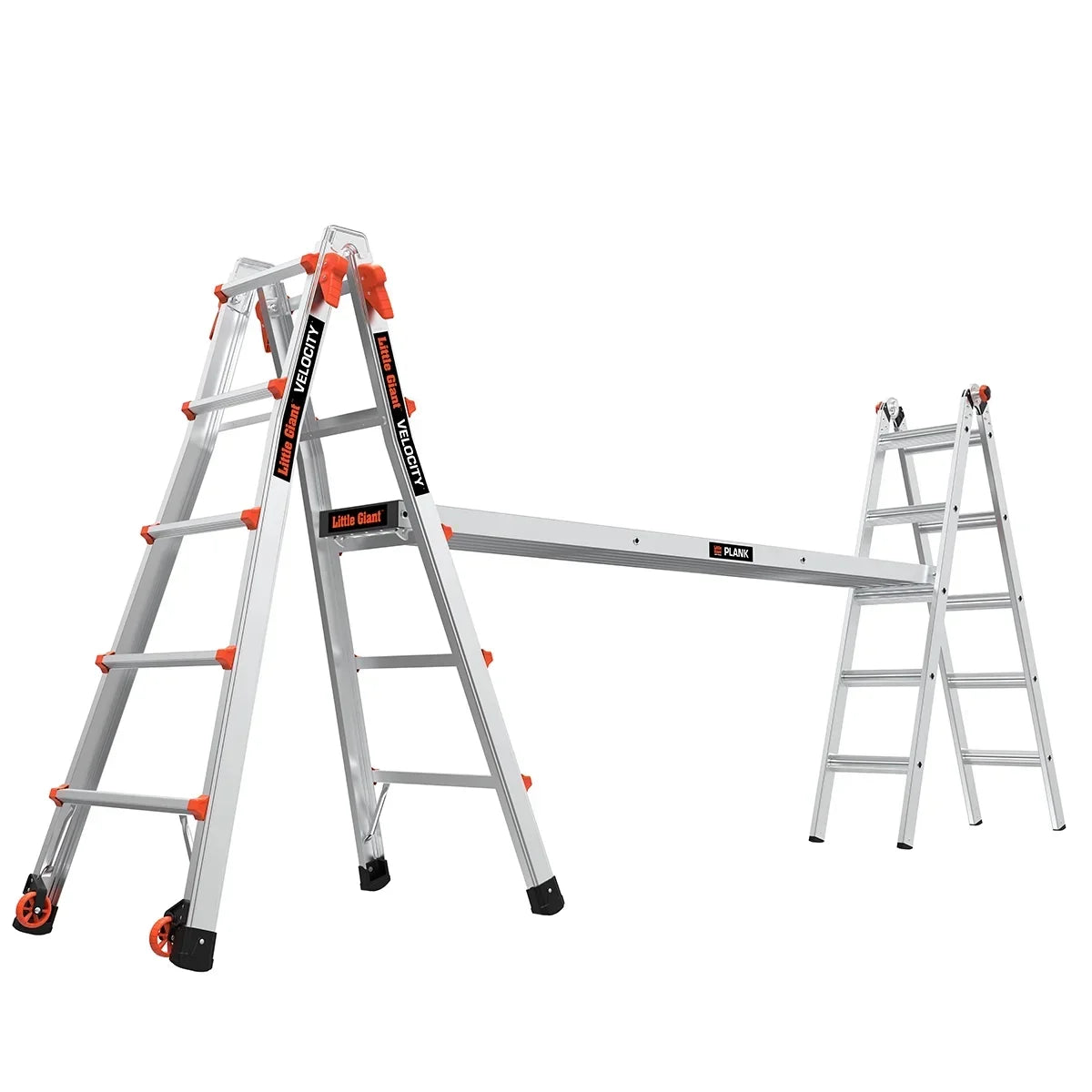 2026 NewLittle Giant Ladders Velocity 22-ft Multi-Position Ladder, Aluminum, 300 lb Capacity, Telescoping, A-Frame, Extension, with Wheels and Slip-Resistant Feet