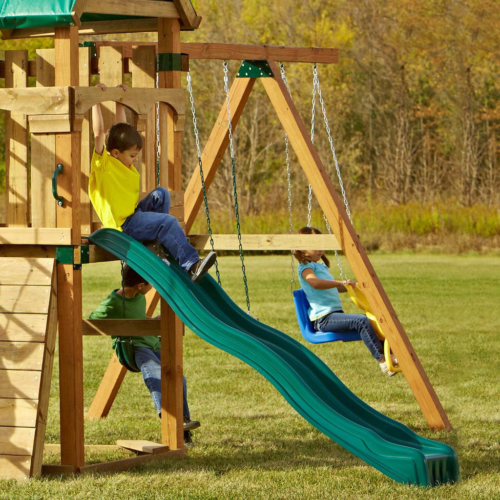 2026 NewSwing-N-Slide 4 Foot Cool Wave Slide with Lifetime Warranty. Green