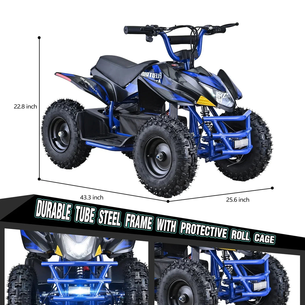 2026 NewAoemoe 500W Ride-On Racer �C 15mph Speed, 36V Battery, 45�C60 Min Play, Blue