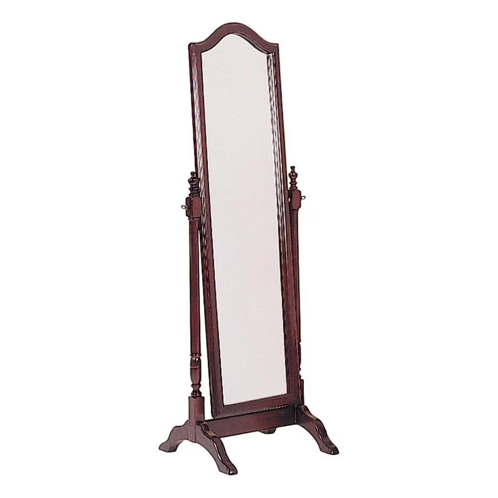 2026 NewCabot Rectangular Cheval Mirror with Arched Top Merlot