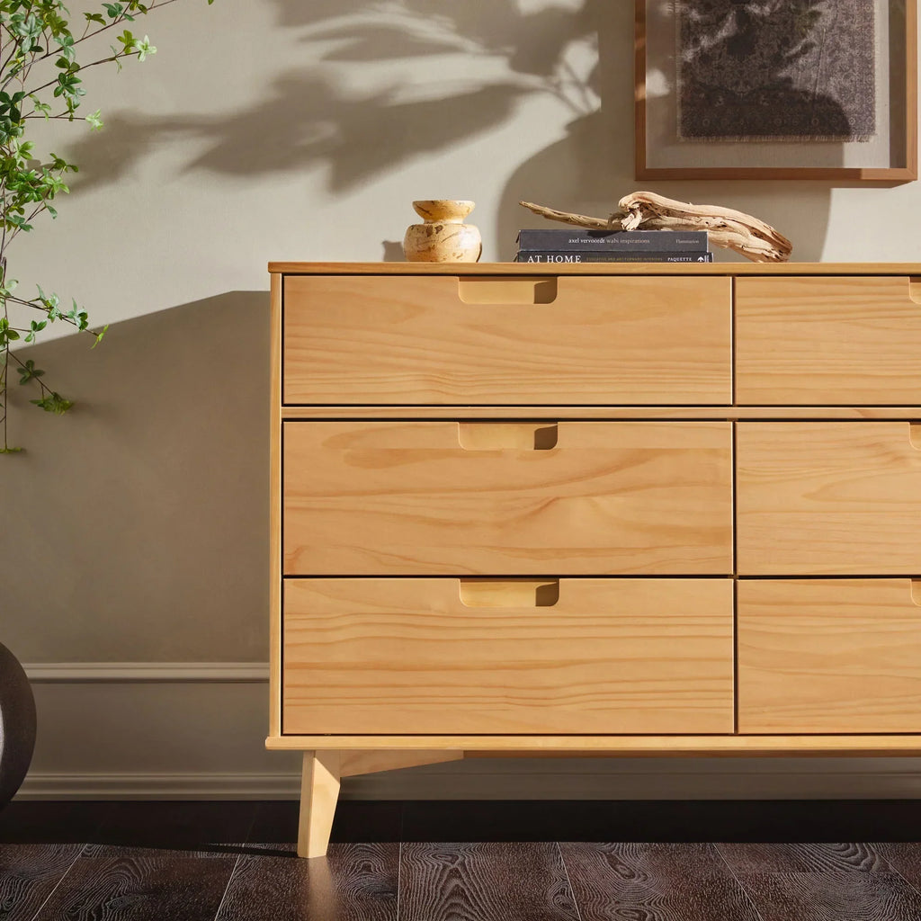 2026 NewWalker Edison Sonoma 6-Drawer Solid Wood Caramel Dresser