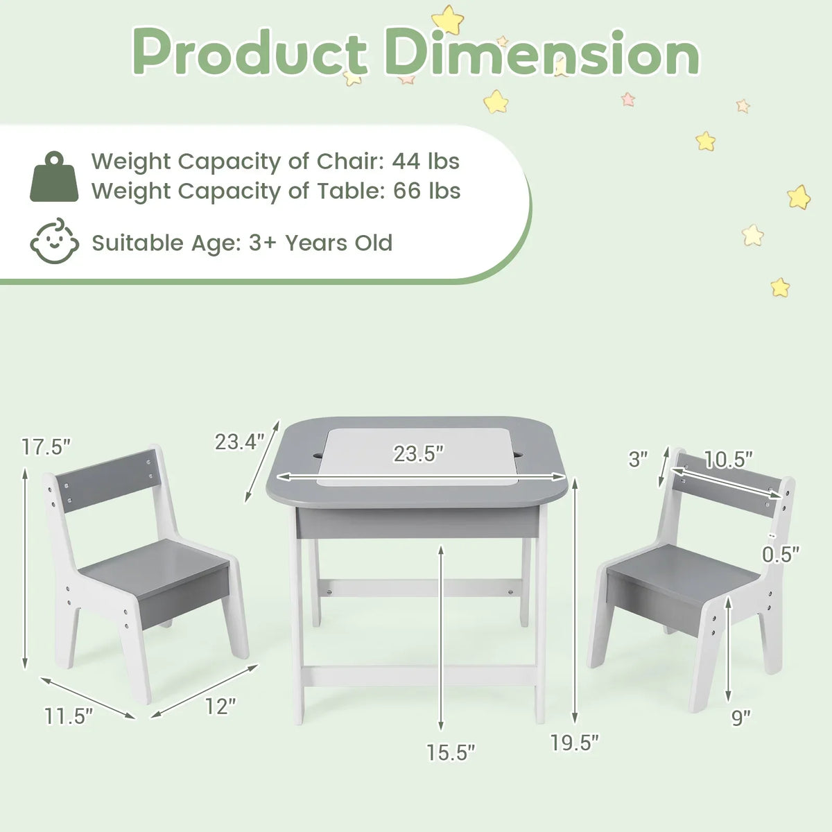 2026 NewOLAKIDS Kids Table and Chair Set, 3 in 1 Wooden Activity Table with Removable Tabletop, Blackboard and Whiteboard for Toddlers Arts Crafts Drawing Reading Playing, Playroom Nursery (Natural)