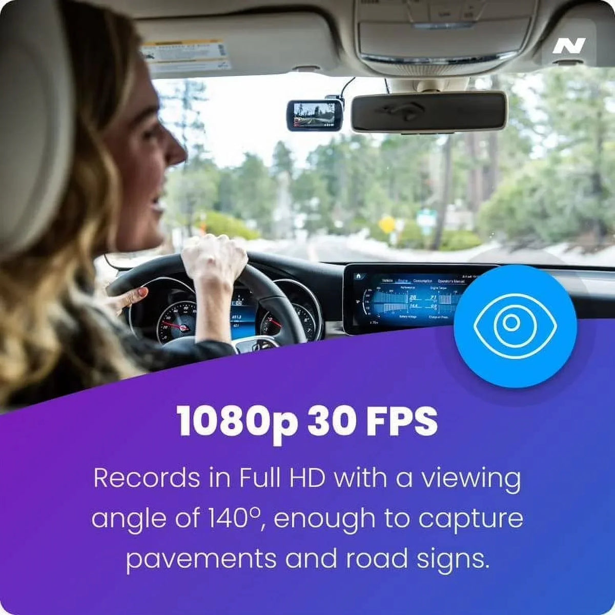 2026 NewNextbase 222X Compact Dual Dash Cam Front & Rear 2.5" HD IPS Screen, 1080p Full HD, 6 Layer Lens, Black, 0.17 lbs assembled.