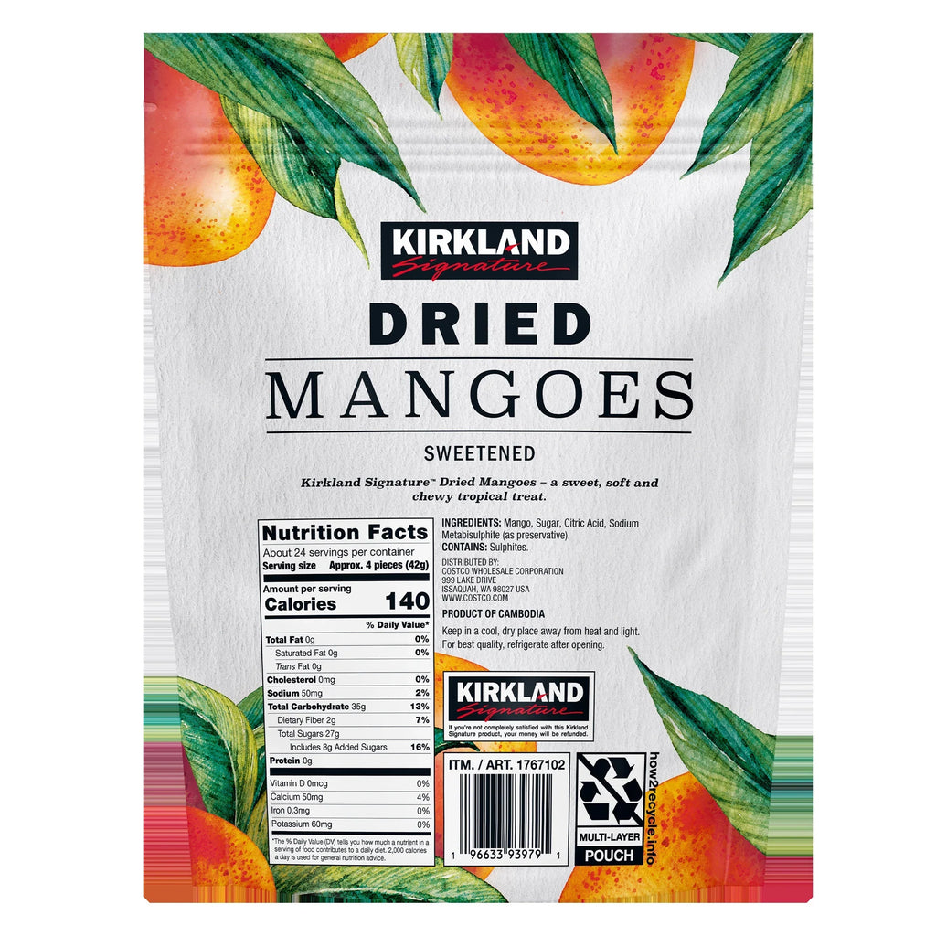 2026 NewKirkland Signature Dried Mangoes, Sweetened, 35 oz