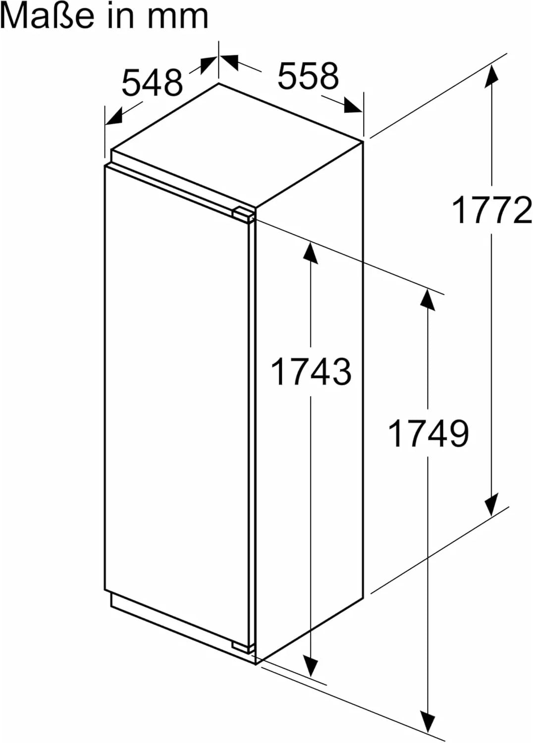 2026 BOSCH KIR81ADD0 Frigorífico integrable, clase D, 177,5 x 55,8 cm, blanco