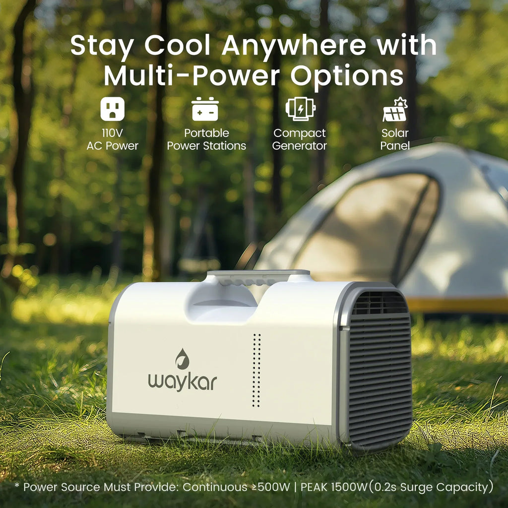 2026 NewWaykar 4500BTU Portable Air Conditioner for Tent, Camping, RV, 130 Sq. Ft., Low Noise, Remote Control