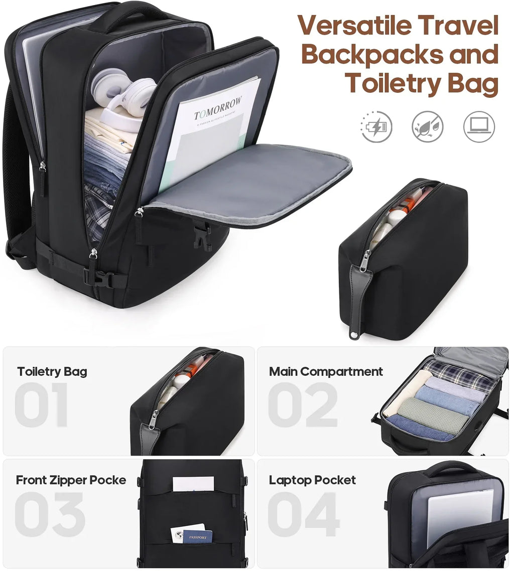 2026 NewMIUSSE Luggage Sets 3 Piece, 20 Inch Carry On Luggage with Wheels, 100% PC Hardshell Suitcase with TSA Lock, Carry On Suitcases Airline Approved With Travel Backpack for Men Women