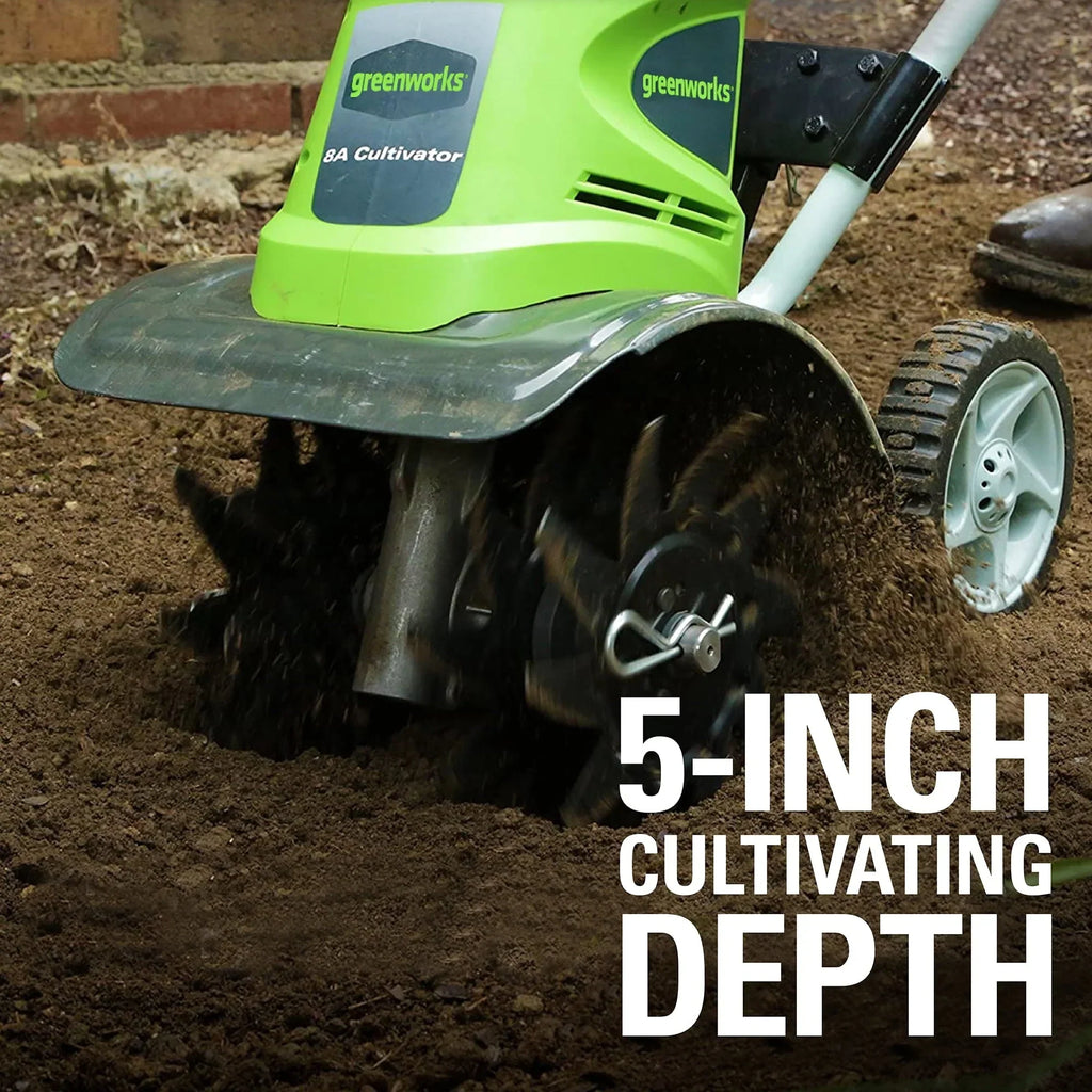 2026 NewGreenworks 8 Amp 10-inch Corded Electric Cultivator/Tiller, 27072