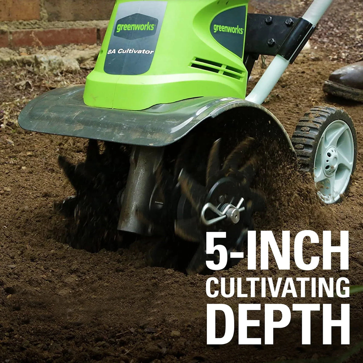 2026 NewGreenworks 8 Amp 10-inch Corded Electric Cultivator/Tiller, 27072