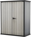 2026 Keter High Store Plus- Cobertizo de jardín Exterior, 1400L, Color Gris, tecnología Duotech Paredes aptas para Pintar, 170.4 x 140 x 73.6 cm