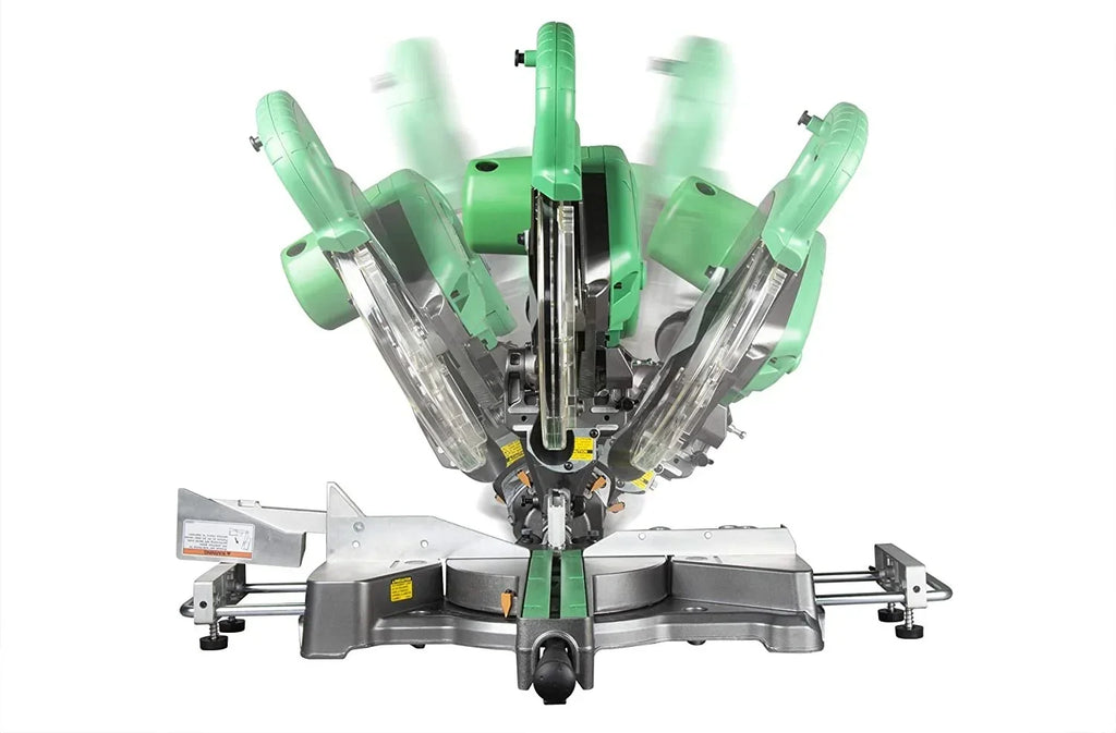2026 NewMetabo HPT 10-Inch Sliding Compound Miter Saw, Adjustable Laser Guide, Double Bevel, Electronic Speed Control, 12 Amp Motor, Electric Brake C10FSHS