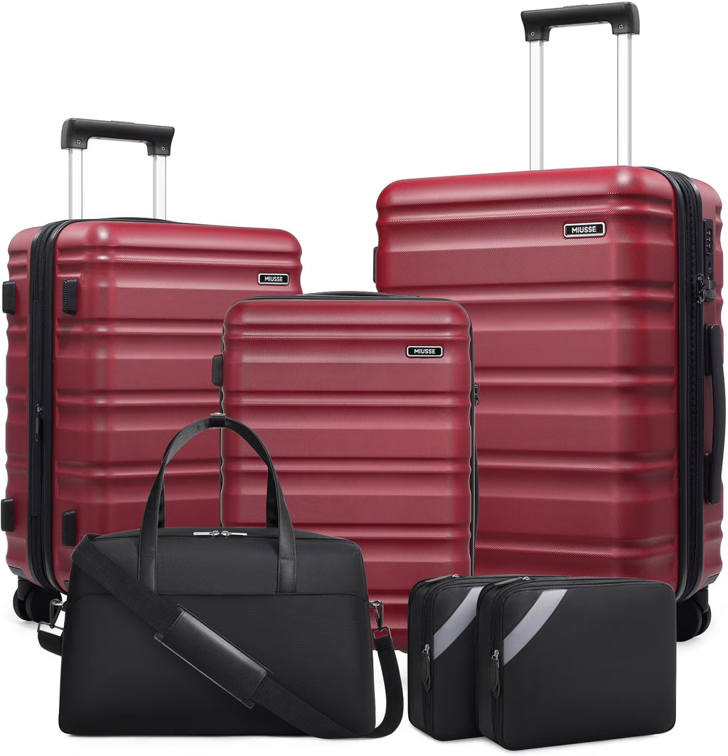 2026 NewMIUSSE Luggage Sets 3 Piece, 20 Inch Carry On Luggage with Wheels, 100% PC Hardshell Suitcase with TSA Lock, Carry On Suitcases Airline Approved With Travel Backpack for Men Women