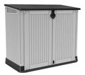 2026 NewKeter S.I.O Midi 4.3' x 2.3' x 3.7' Horizontal Resin Outdoor Storage Shed with Durable Floor, Grey