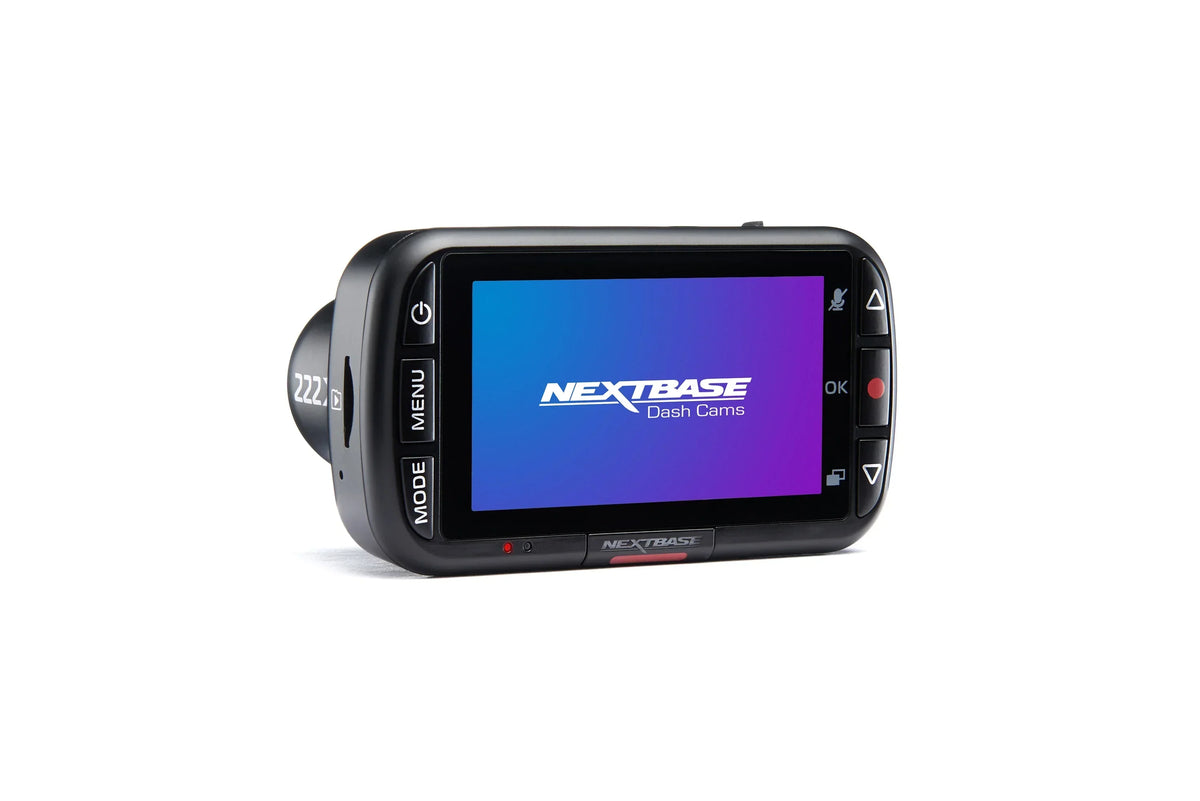 2026 NewNextbase 222X Compact Dual Dash Cam Front & Rear 2.5" HD IPS Screen, 1080p Full HD, 6 Layer Lens, Black, 0.17 lbs assembled.