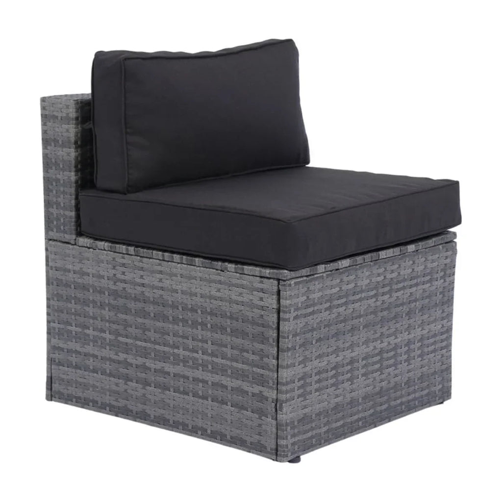 2026 New7 Piece Patio Furniture Sets Outdoor Sectional PE Rattan Outdoor Furniture Patio Conversation Set with Cushions and Glass Coffee Table, for Balcony Lawn and Garden, Gray