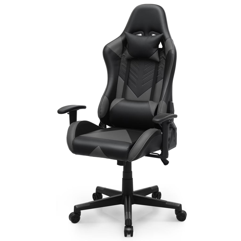 2026 NewMagshion Ergonomic Gaming Chair, Comfortable Gaming Chair, Computer Chair Leather Desk Chair Adjustable Swivel Gaming Office Chair, Blue