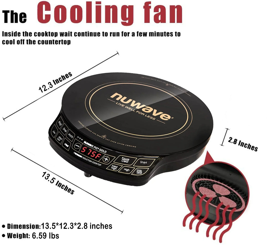 2026 NewNuWave Electric Double Induction Cooktop 8" Portable Ultrathin with Sensor Touch Precision Induction Cooktop Burner, Home
