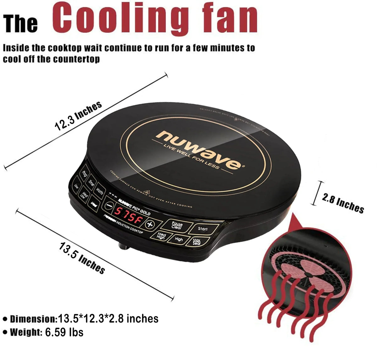 2026 NewNuWave Electric Double Induction Cooktop 8" Portable Ultrathin with Sensor Touch Precision Induction Cooktop Burner, Home