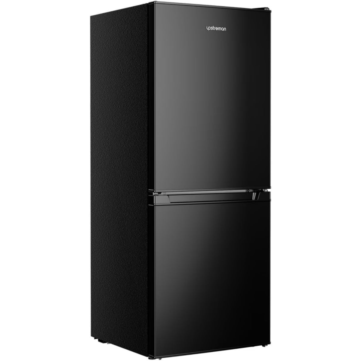 2026 NewUpstreman 4.0 Cu.Ft Mini Fridge with Bottom Freezer, 2 Door Small Refrigerator with Adjustable Thermostat and Removable Glass Shelves for Bedroom, Dorm, Office, Apartment, Black BM40