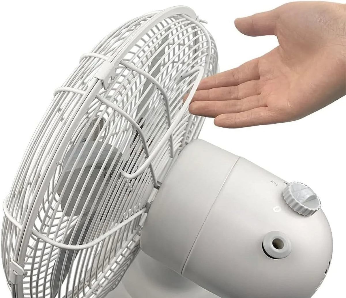 2026 NewGood Housekeeping Retro All-Metal Table Fan (92618) with 3 Speed Settings, Wide Oscillation, and Carrying Handle"