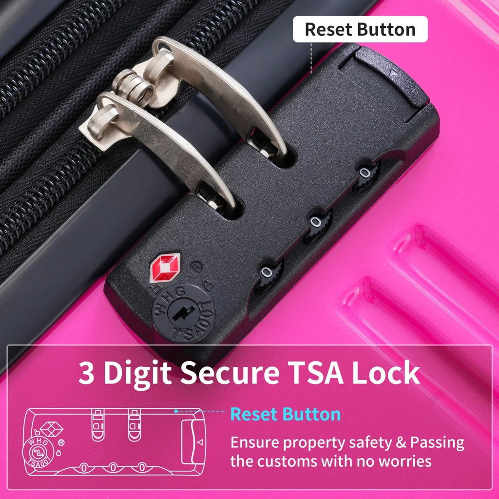 2026 New3 Piece Luggage Sets, Hard Shell Suitcase 20/24/28 Inches with TSA Lock and Spinner Wheels, Expandable Lightweight Travel Luggage for Men Women, Multicolor purple