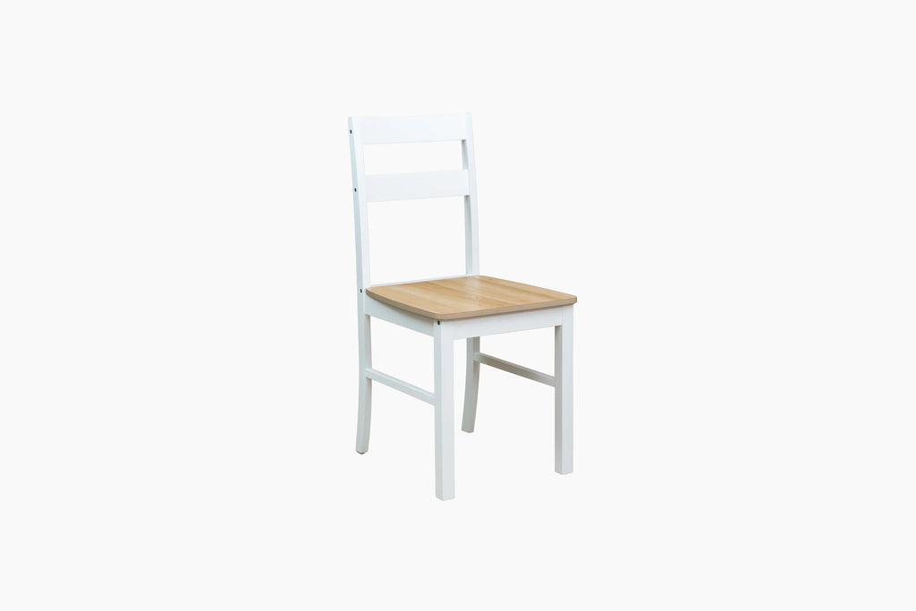 2026 NewMainstays 5-Piece Dining Set, 1 Table and 4 Chairs, White, MDF and Rubberwood, Indoor, 46" L x 29" W x 30" H Table