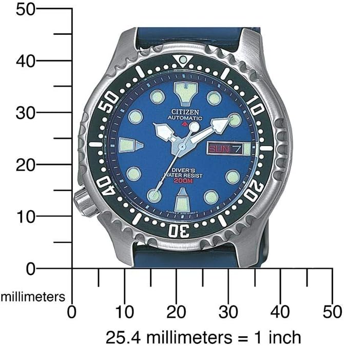 2026 Citizen - Reloj para hombre, analógico, automático, con correa de goma Promaster marino