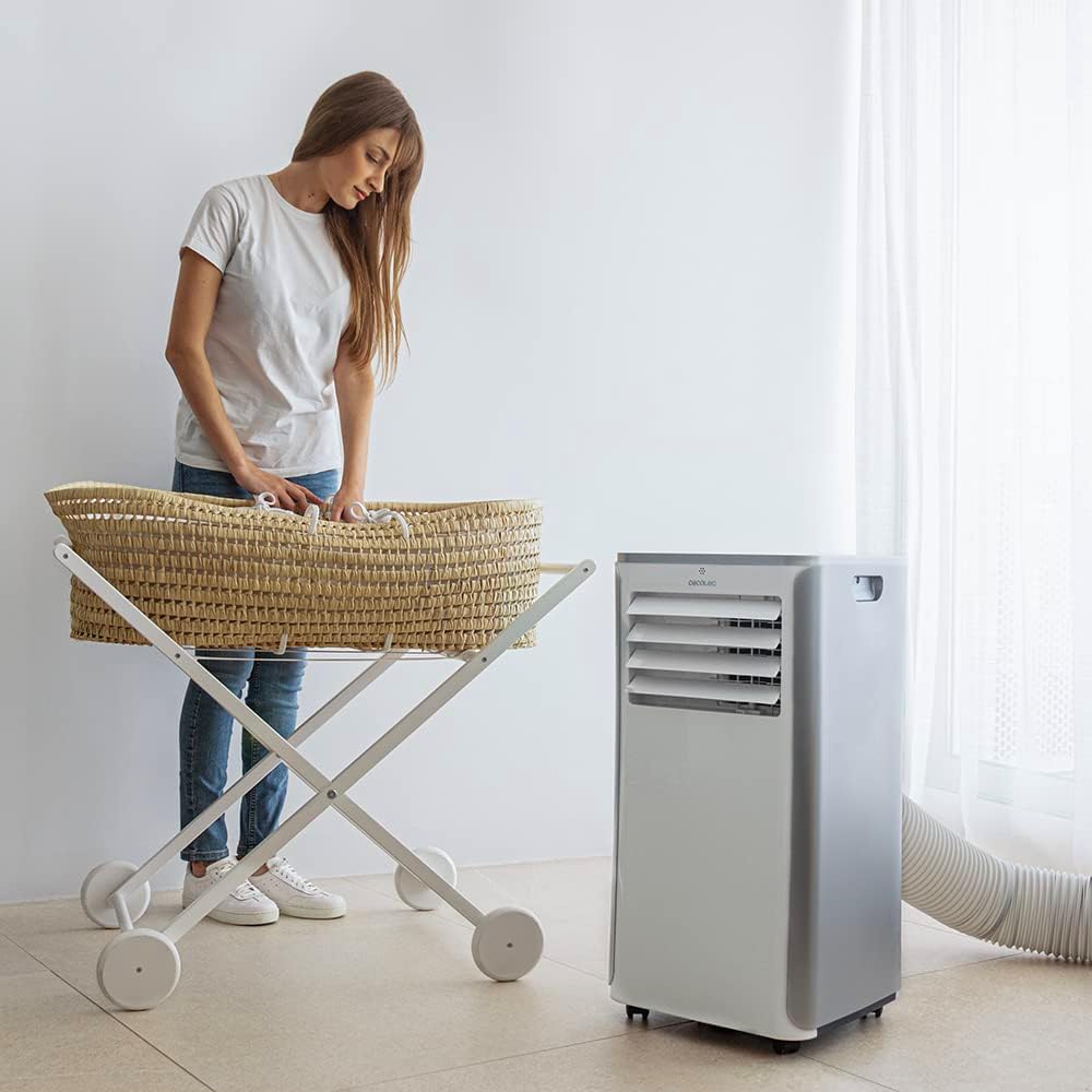 2026 Cecotec Aire Acondicionado Portátil con Mando a Distancia ForceClima 9100. 9000 BTU, Bajo Consumo, Pantalla LED, 4 Modos, 2 Velocidades, Cobertura 20-25m2