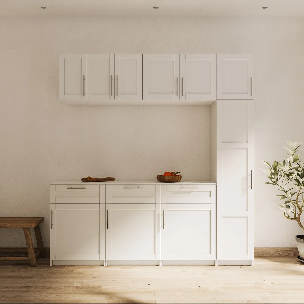 2026 NewSlim Tall Storage Cabinet,Pantry Cabinet with Doors Shelves Small Space for Kitchen Living Room Bathroom